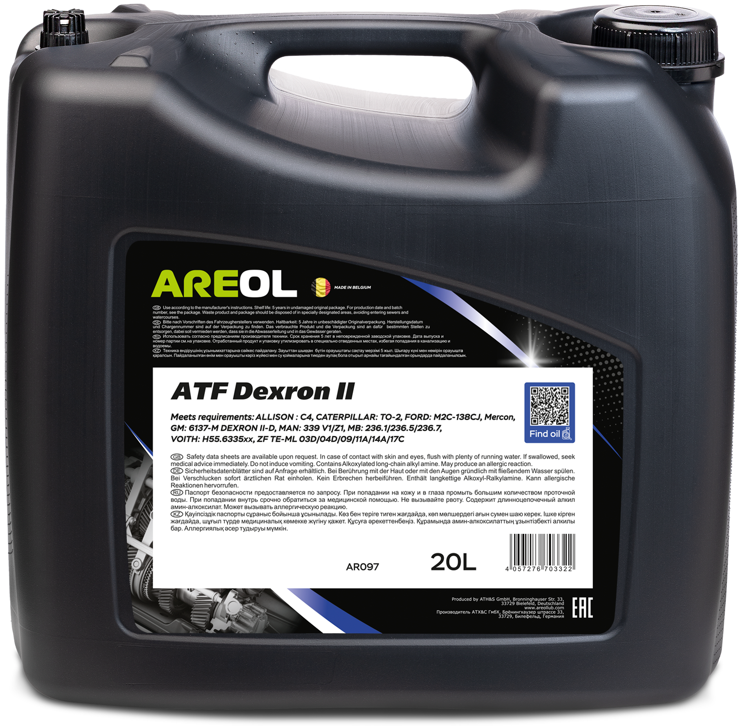 Olej przekładniowy AREOL ATF Dexron II 20L