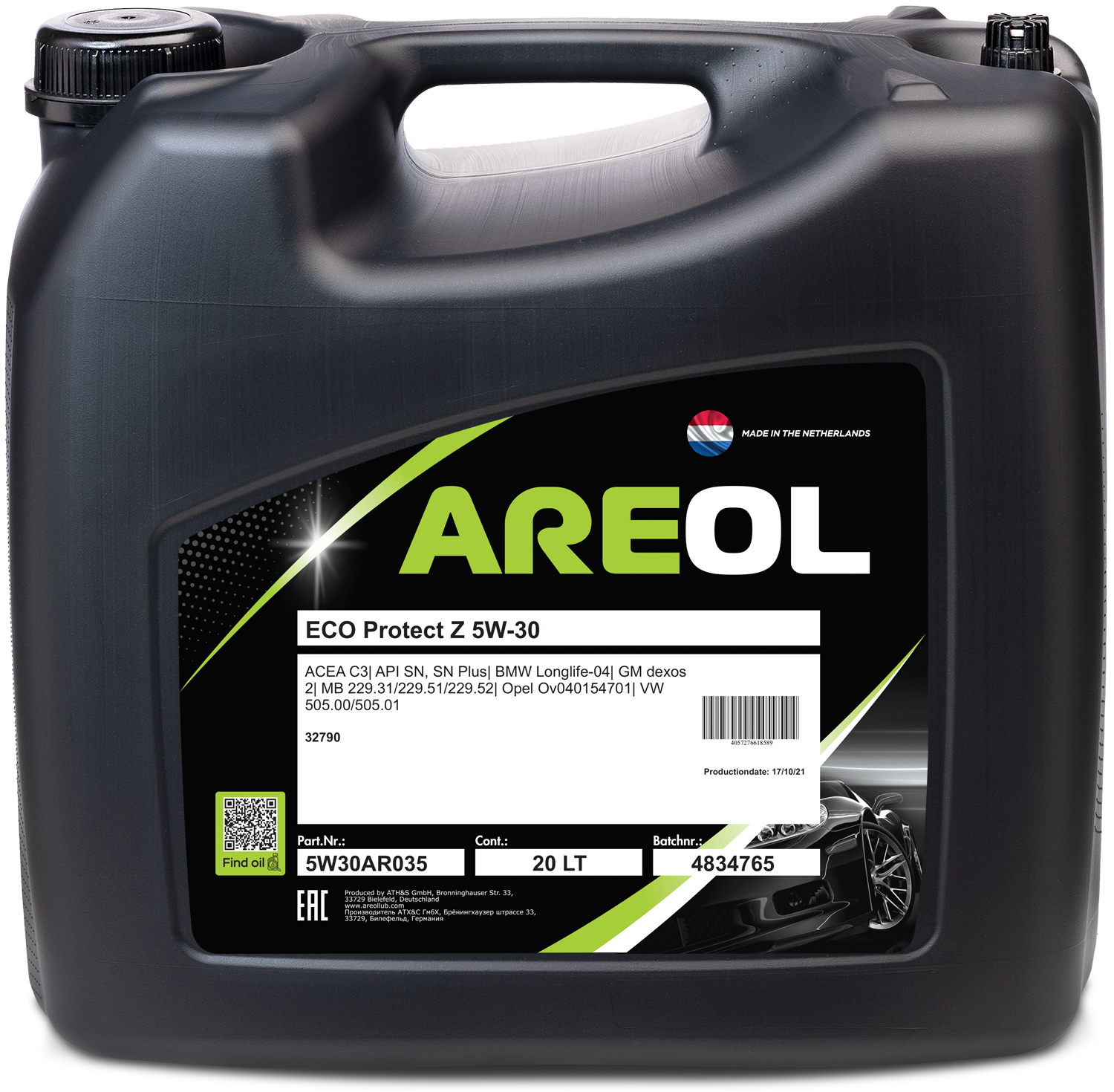 Olej silnikowy AREOL ECO Protect Z 5W-30 20L