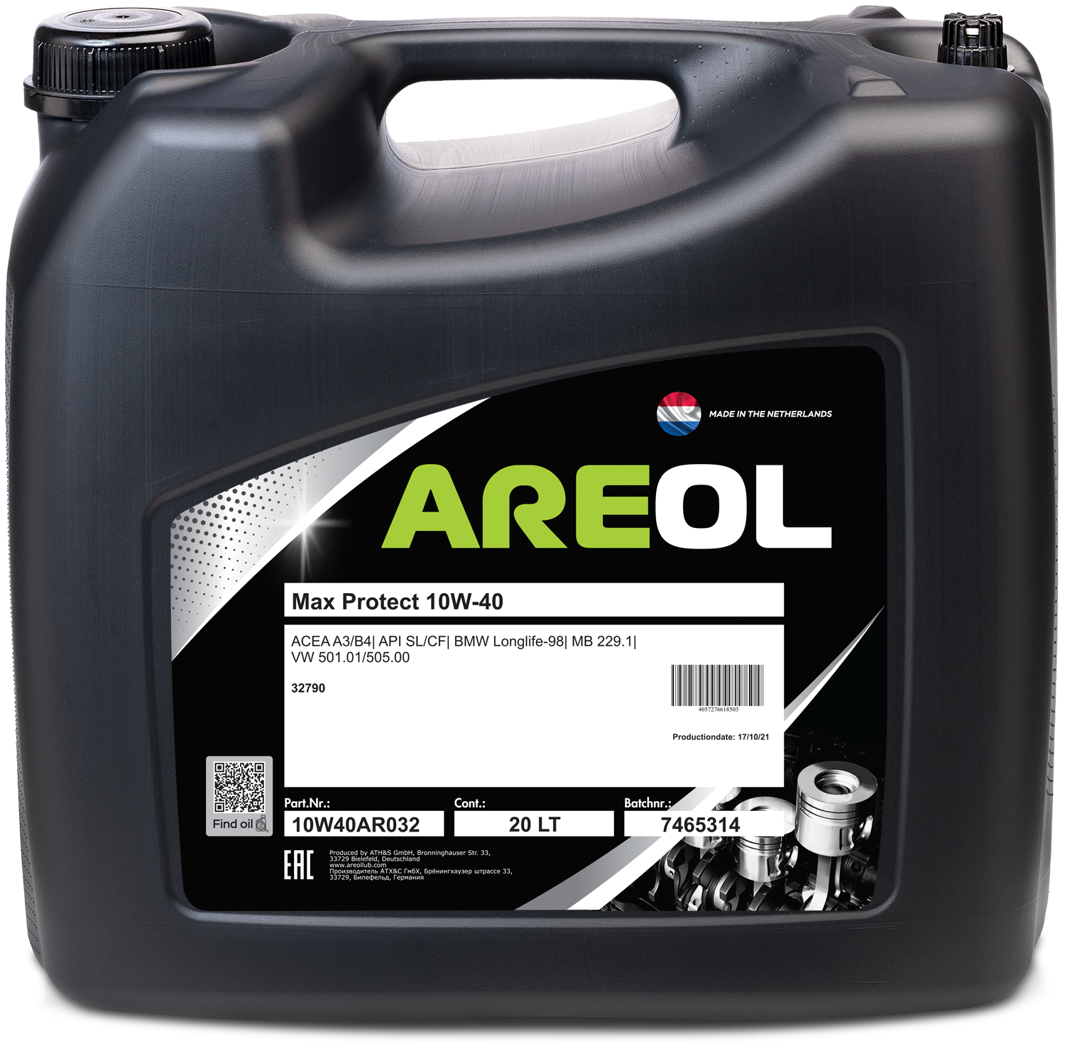 Olej silnikowy AREOL Max Protect 10W-40 20L